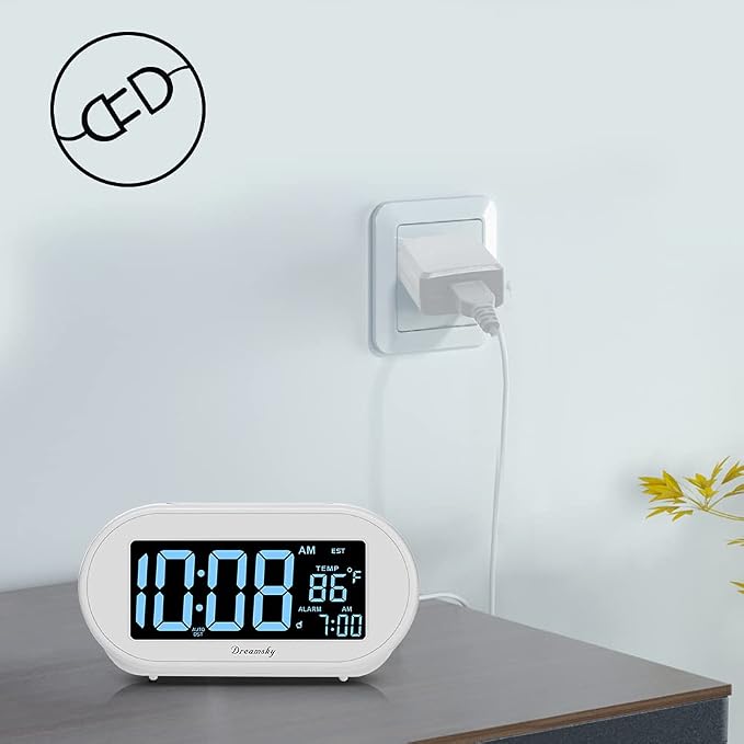 DreamSky Alarm Clocks for Bedrooms, Auto Set Digital Clock - Image 4