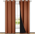 NICETOWN Burnt Orange Blackout Curtains 80 inches Long, Full Light Blocking by NICETOWN