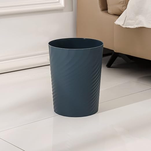 Plastic Small Bathroom Trash Can Wastebasket Garbage, Bluish Green, 2 Pack | - Image 2