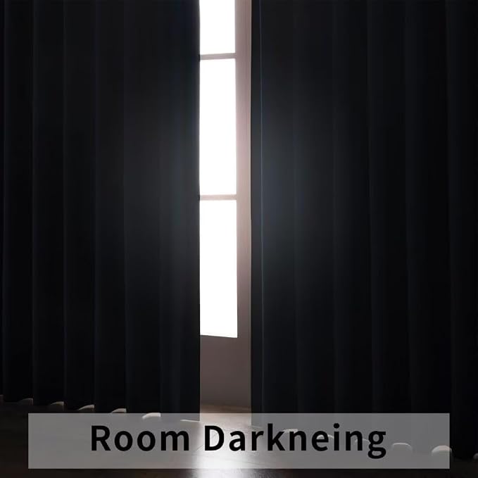 Joydeco Blackout Curtains 108 Inches Long, Thermal Insulated Black Out Curtains - Image 9