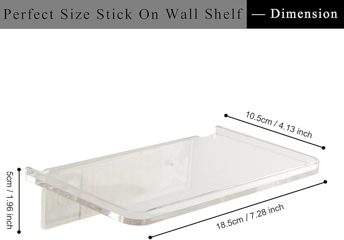 JDYOOMI Acrylic Floating Wall Shelves - Image 2