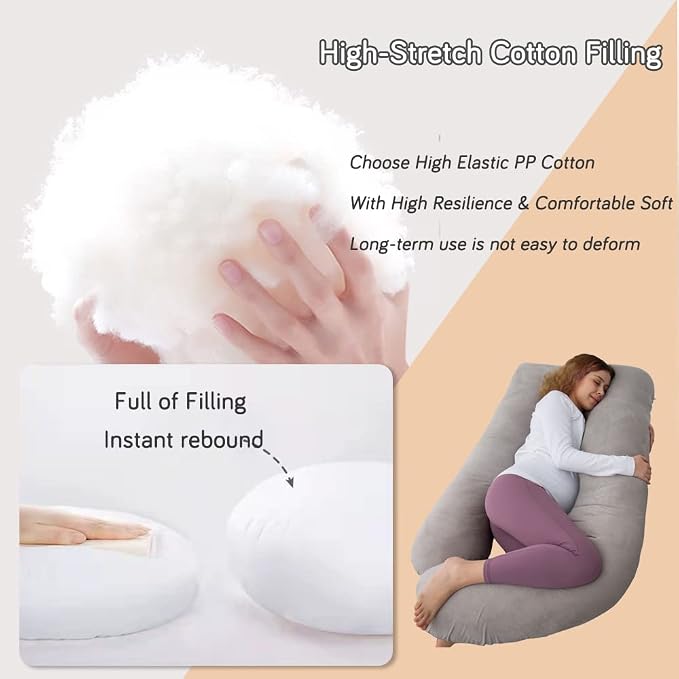 60 Inch Pregnancy Pillows for Sleeping | Extra Large U Shaped Body Pillow - Image 5