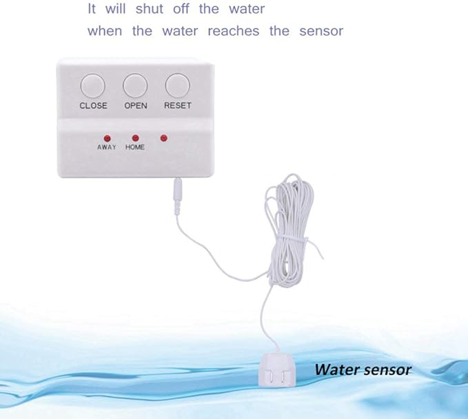 E-SDS Water Heater Leak Detector with Automatic Water Shut-Off, Sensors and Sounds Alarm, ,Automatic Water Leak Shut Off Valve System for Pipes 1/2in NPT for Laundry, Water Heaters and More