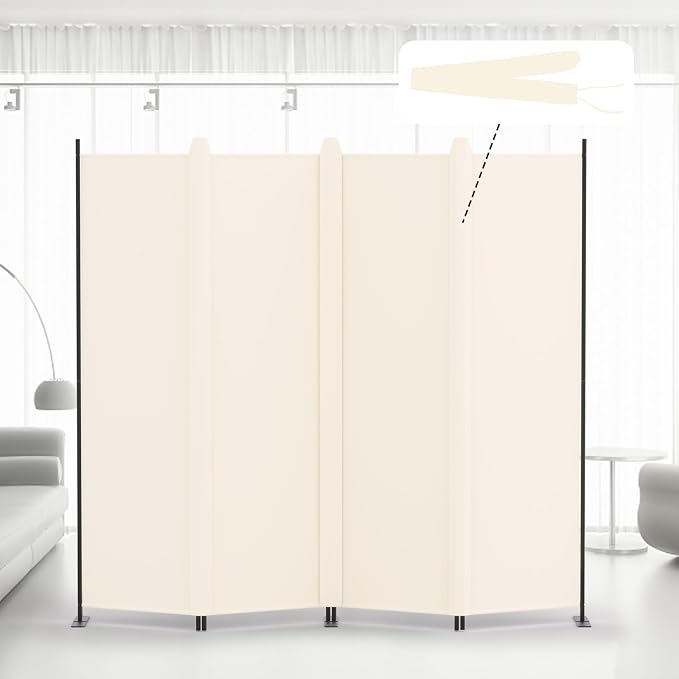 Kokorona 4 Panel Room Divider, 6FT Tall Folding Privacy Screen Wall Dividers by Kokorona