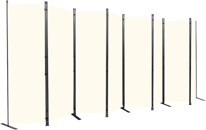 Room Divider 8 Panel-176''Wide, 6FT Room Dividers and Folding Privacy Screen | by HOMSCREENER