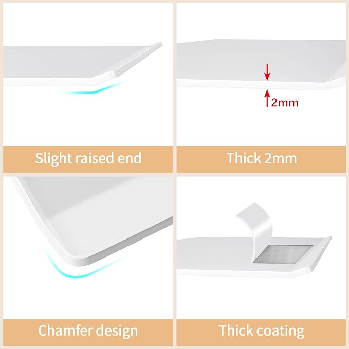 MKO 16" Floating Shelves for Wall, Metal Wall Mounted Shelf for Bathroom - Image 5