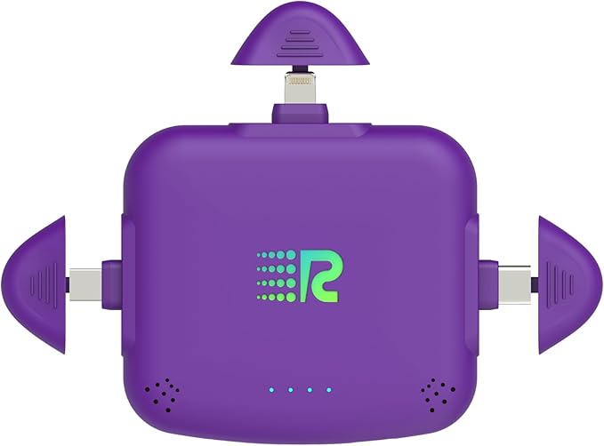 Rush Charge Universal COMET Portable Power Bank – 3200mah, 2.1A High-Speed Fast Charging - Apple Lightning, Type C, Micro-USB Charges 3 Devices at a Time Pre-Charged Compatible with iPhone 17 16 15 14