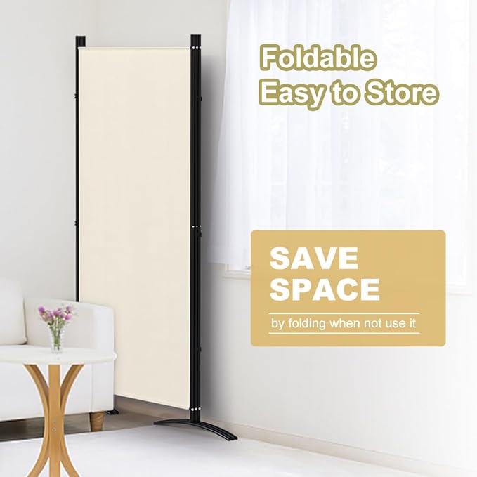 Kokorona 3 Panel Room Divider, 6FT Tall Folding Privacy Screen Wall Dividers - Image 3