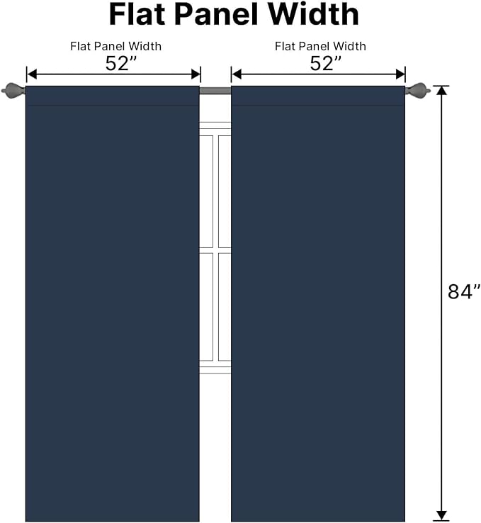 H.VERSAILTEX Blackout Curtains Thermal Insulated Window Treatment Panels Room - Image 7