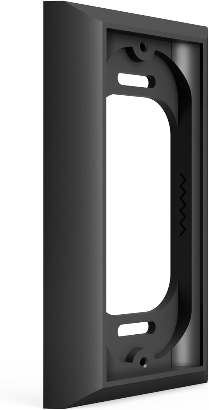 Ring Doorbell Mount - Hidden River Lab genuine Wall plate for Ring Wired Doorbell PRO (formerly Ring PRO2) - Premium adapter plate - Black