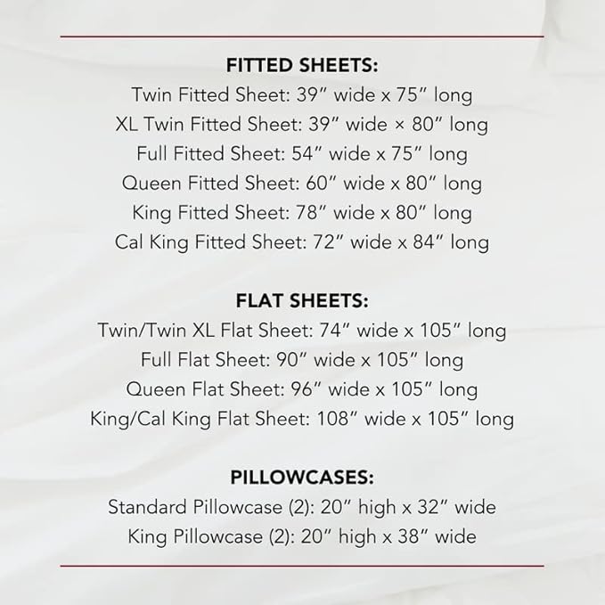 Red Land Cotton Luxury Sheet Set | 100% American Grown Cotton Basics | Premium Hotel Ultra-Soft Lightweight 4 Piece USA Made Deep Pocket Fitted, Flat Sheet & pillowcases Percale Weave (Cal King/White)