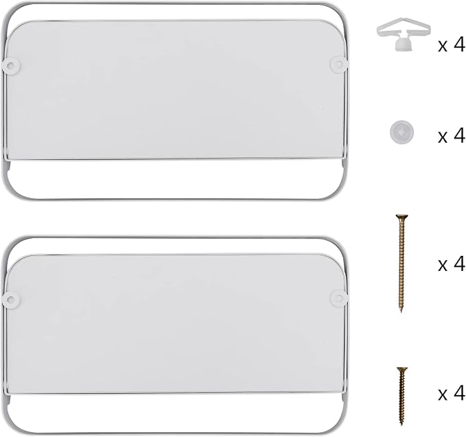 WELLAND White Floating Shelves Set of 2, Small Fold Down Wall Shelf Folding - Image 9