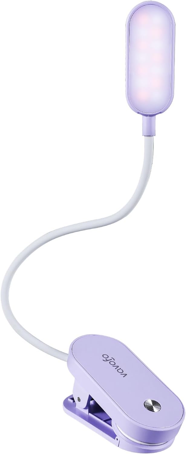 VAVOFO Rechargeable Book Light, 14 LEDs Eye Care Clip On Amber Reading Light by VAVOFO