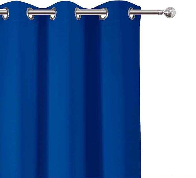 Blackout Curtains 52 x 90 Inch Long Royal Blue Curtains Set of 2 Panels Room - Image 6