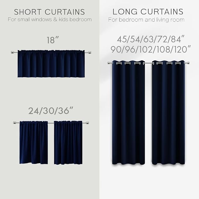 KOUFALL Small Window Curtains for Bathroom Sink Short Length 2 Panel Sets - Image 8