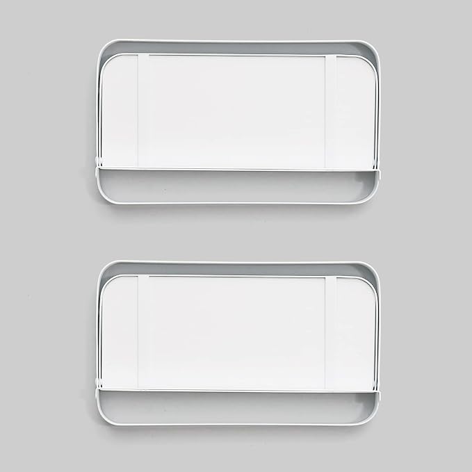 WELLAND White Floating Shelves Set of 2, Small Fold Down Wall Shelf Folding - Image 8