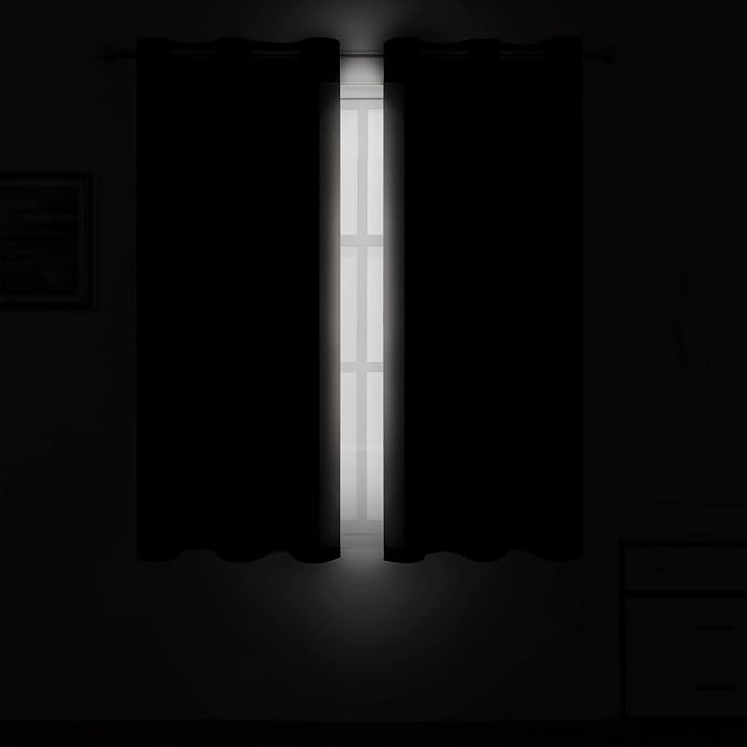 Light Beige Thermal Blackout Curtains/42 x 63 Inch/Set of 2 Panels Room - Image 3