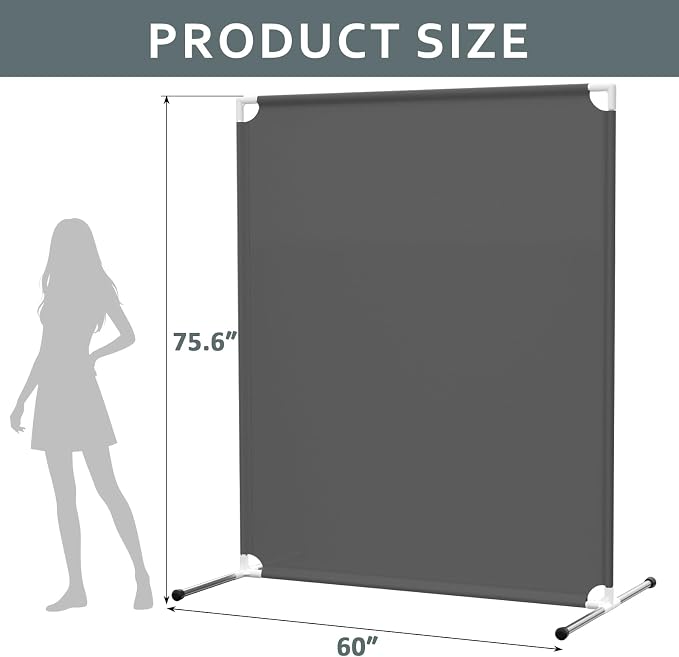 Room Divider for Privacy Protection，Grey - Image 6