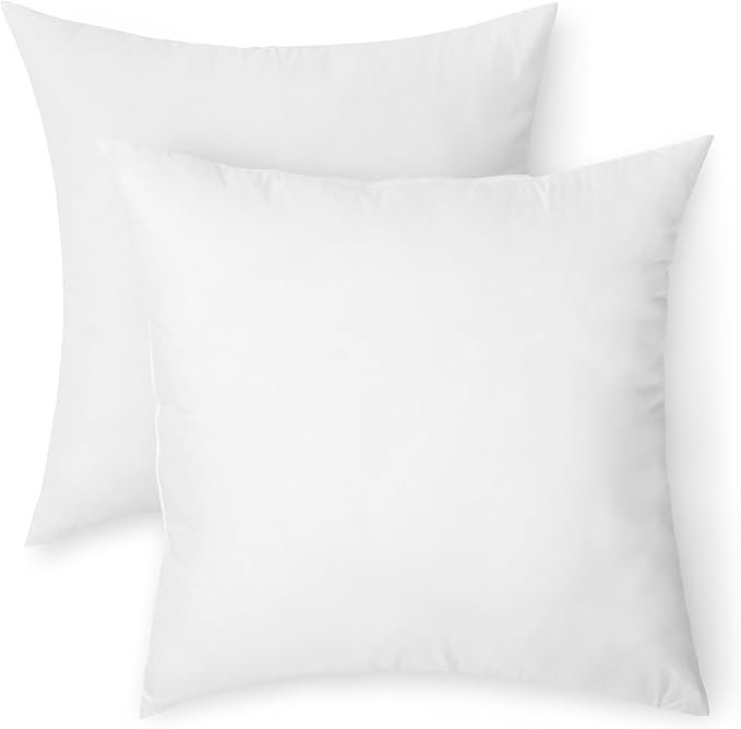 Amazon Basics Square Hypoallergenic Pillow Insert, Soft Decorative Stuffer by AmazonBasics