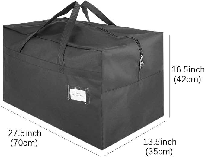 2 Pack Large Canvas Storage Carrying Bags - Image 2