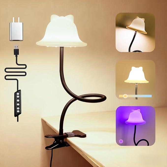 Clip On Light and Bed Reading Light, Clip on by Rdzoko