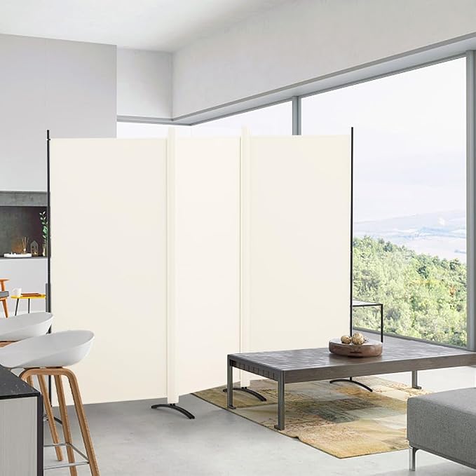 Kokorona 3 Panel Room Divider, 6FT Tall Folding Privacy Screen Wall Dividers - Image 7