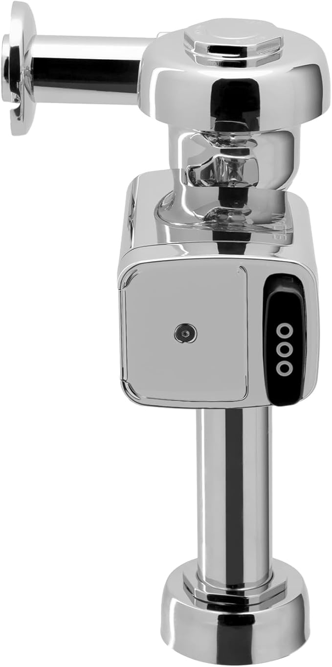 Sloan Regal 111 SFSM Exposed Sensor Water Closet Flushometer, 1.28 GPF Flush Valve - Infrared Sensor w/True Mechanical Override, Single Flush, Fixture Connection Top Spud, Battery Powered, 3080058