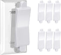 White, 6-Piece: Child Proof Switch Blocker and Cover for Light Switch, Lock Out in Style