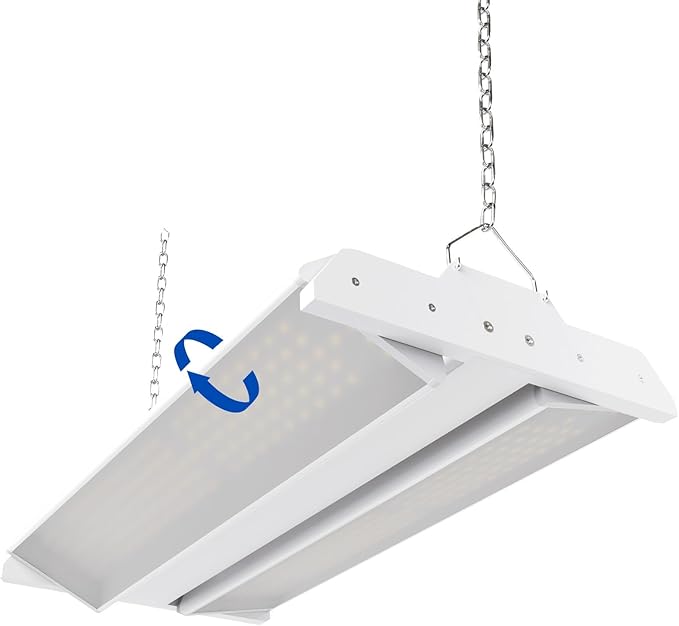 JTT LED Linear High Bay Light, 5000K Daylight 150W 21000LM 1.35FT Shop Light Commercial 360° Adjustable Tilt Hanging LED High Bay Shop Lighting Fixtures for Garage, ETL 1-Pack