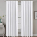 H.VERSAILTEX Back Tab White Curtains 102 Inch Long by HVERSAILTEX