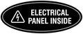 Signs ByLITA Oval Electrical Panel Inside Sign (Black) - Large 2 Pack