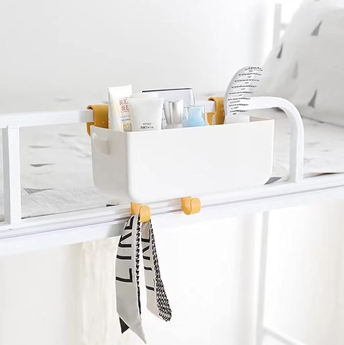 Bedside Hanging Caddy, Plastic Hanging Storage Shelf Holder Organizer - Image 2