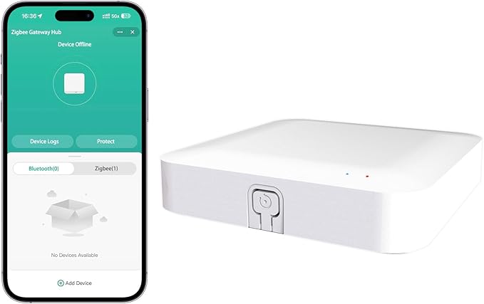 AiSeek Tuya ZigBee 3.0 Hub/Wired Gateway, WiFi Smart Home Bridge Remote Controller,Work with Tuya ZigBee Smart Device, White