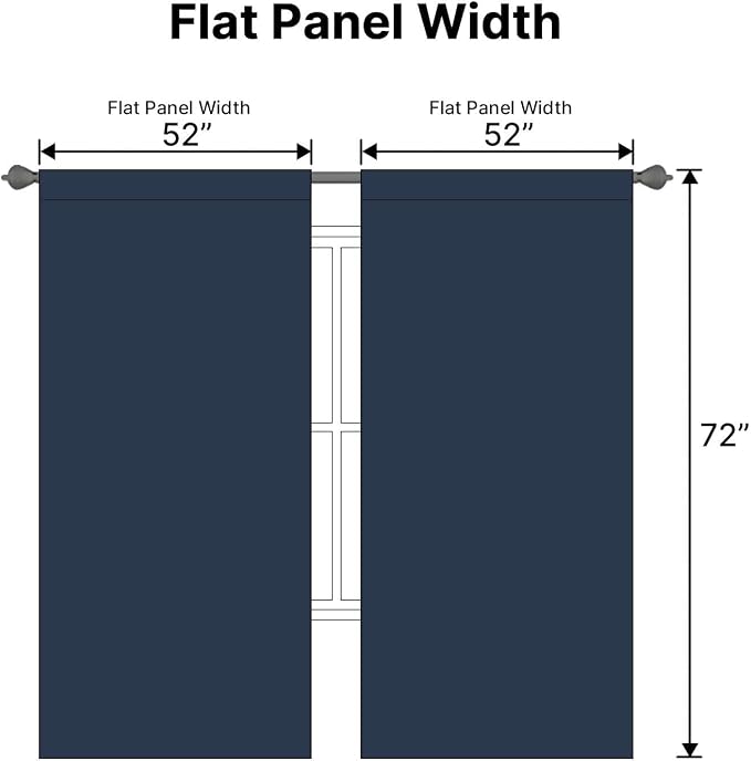 H.VERSAILTEX Blackout Curtains Thermal Insulated Window Treatment Panels Room - Image 7