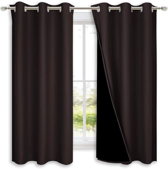 NICETOWN Complete 100% Blackout Curtains, Thermal Insulated & Energy Efficiency by NICETOWN