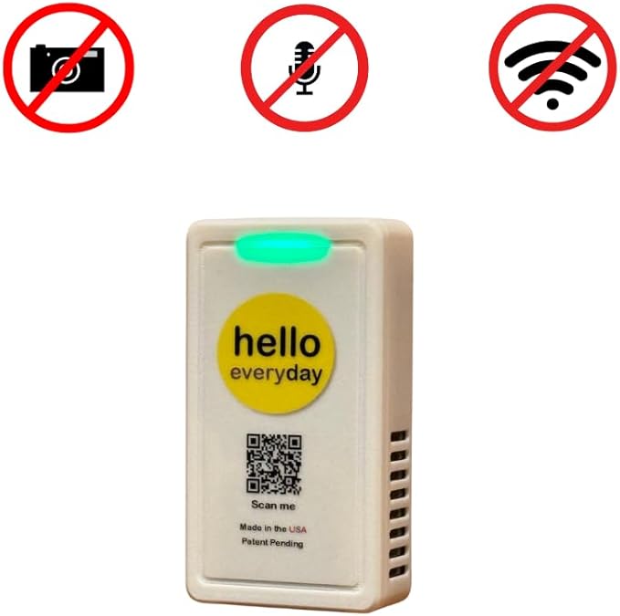 Hello Everyday Home Wellness Monitoring Sensor, Plug-in Activity Tracker, Privacy-First Daily Check-in System, Made in USA