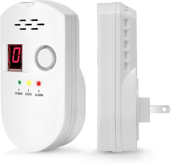 Natural Gas Detector, Plug-in Propane Gas Detector for Home & RV, Gas Leak Detector for LNG, LPG, Methane