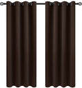 COSVIYA Grommet Blackout Room Darkening Brown Curtains 72 inch Length | Light by COSVIYA