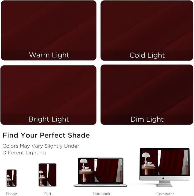 Joydeco Blackout Curtains for Bedroom 96 inch Long 2 Panels, Thermal Insulated - Image 6