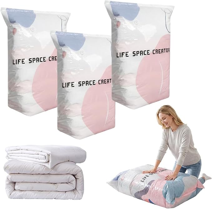 2026 New Vacuum Storage Bags for Home Clothes Compression Space Saver Bags by KAMOJI