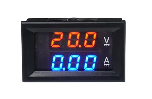 Taidacent Modbus RTU Power Monitor Energy Meter with RS485 TTL Isolated 100V 5A 10A 50A 100A DC Voltage Current Meter with Dual LCD Display (100V100A_Modbus Protocol_TTL Interface)