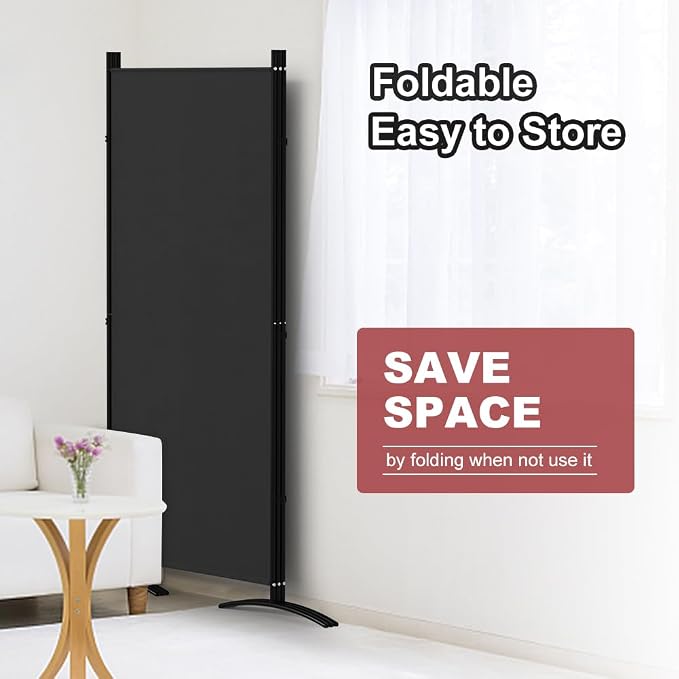 Kokorona 3 Panel Room Divider, 6FT Tall Folding Privacy Screen Wall Dividers - Image 3