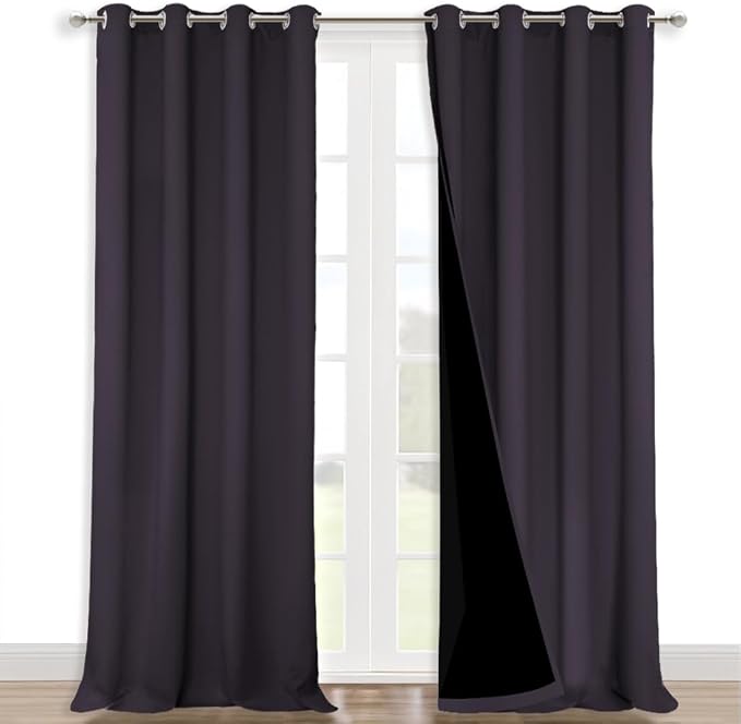 NICETOWN Full Shading Curtains 90" Long 2 Panels Set by NICETOWN