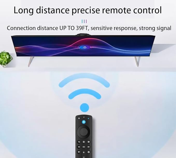 New Replacement Voice Remote for Stick 4K TV, forTV 3rdGen, forTV Stick/ 4K Max/ 3rd Gen/ 2nd Gen, Lite, Cube (1stGen & 3ndGen), for TV (3rd Gen, Pendant Design)
