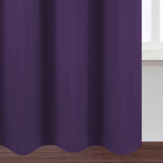 100% Blackout Curtains 40 x 84 Inch/Purple Curtains 2 Panels - Image 9