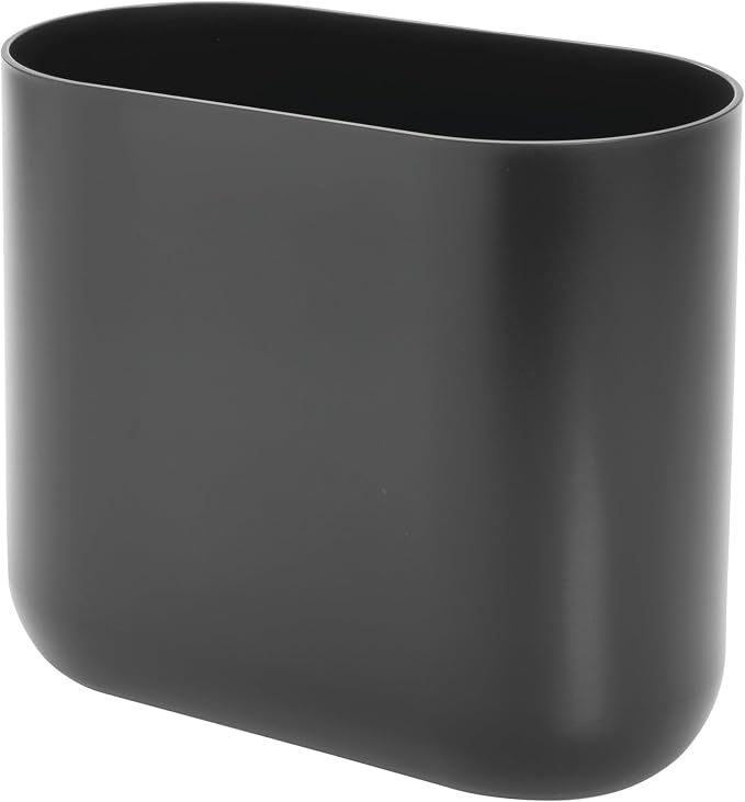 iDesign Small Slim Plastic Bathroom Trash Can - Image 11