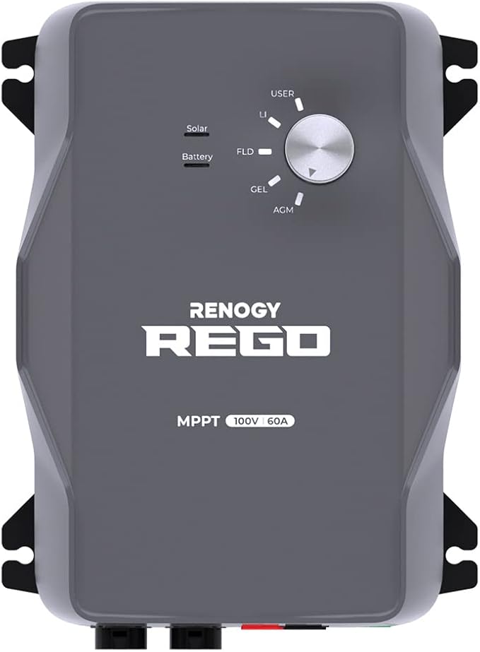 Renogy Solar Charge Controller (Built-in Bluetooth) - REGO 60A 12V/24V Auto DC Input MPPT, with Battery Protect Unit forGel Sealed Flooded Lithium Battery