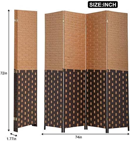 Room Dividers and Folding Privacy Screens 4 Panel 6 ft Foldable Portable Room - Image 7