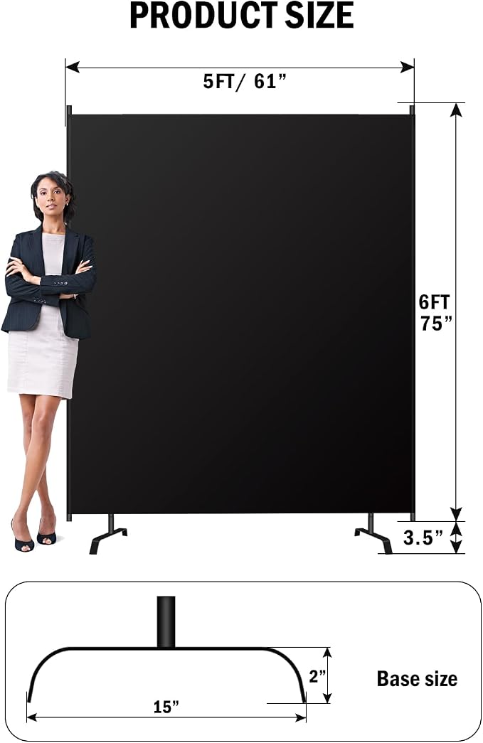 Room Divider Panel, 100% Blackout Privacy Screens - Image 2
