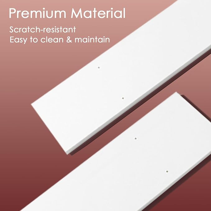 Long Wall Shelves, 31.5Inch Wooden Wall Mounted Shelves, Metal Brackets - Image 9